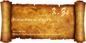 Kutschera Zsolt névjegykártya